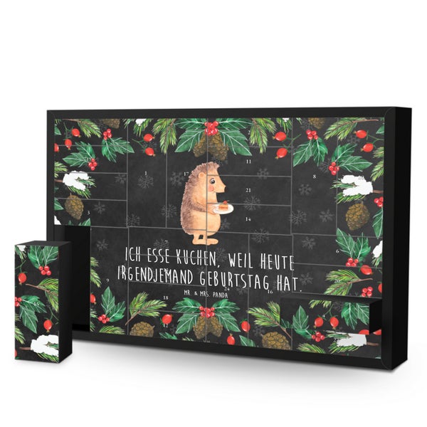 Mr. & Mrs. Panda Befüllbarer Adventskalender Igel Kuchenstück - Schwarz