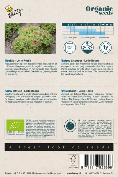 Bio-Saatgut Lollo Rossa mit Anbautipps und Informationen
