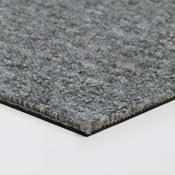 Teppichfliesen selbstliegend grau in Schlingen Qualität Robuste Teppichfliesen 50 x 50 cm ideal für Büro und Geschäft