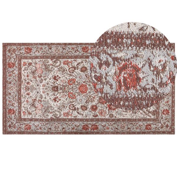 Teppich BINNISZ Rot 80 x 150 cm Baumwolle
