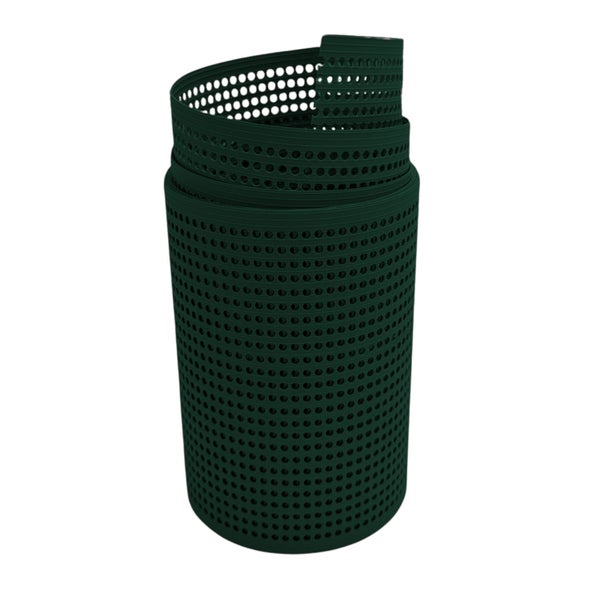 Drainagematte aus Kunststoff mit Löchern, aufgerollt