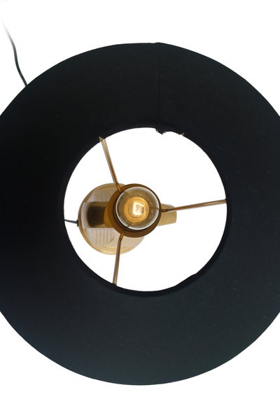 Tischlampe mit dekorativem Pferd-Schachfiguren-Sockel Schwarz | Wohnzimmer Esszimmer Leuchte