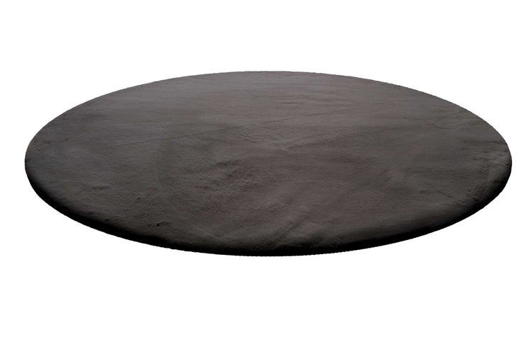 Teppich Rund Anthrazit kuschelig & flauschig Vita Homie Living 200 cm rund