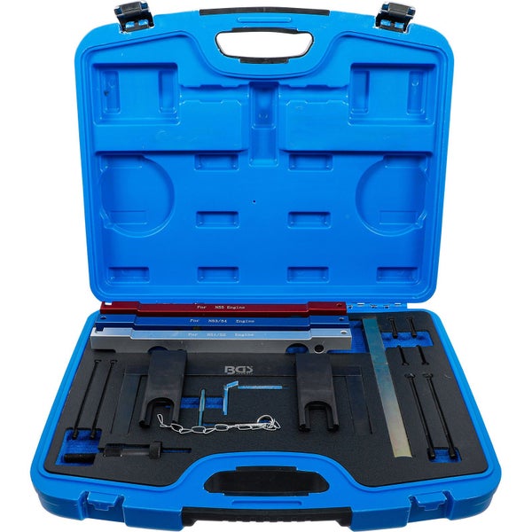 Motor-Einstellwerkzeugsatz im blauen Koffer
