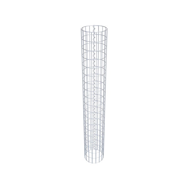 Gabionensäule Durchmesser 27 cm, MW 5 x 10 cm rund - Höhe: 1,90 m