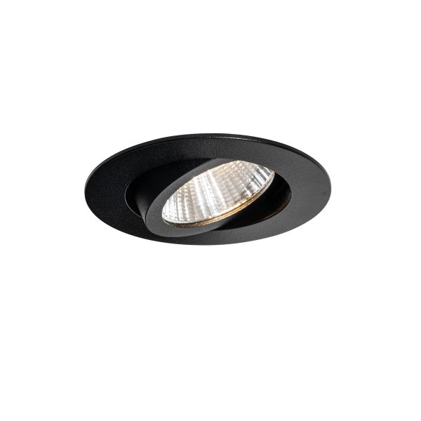 Einbau-Strahler schwarz 6,8 cm inkl. LED 750 lm dimmbar IP23 - Gaius