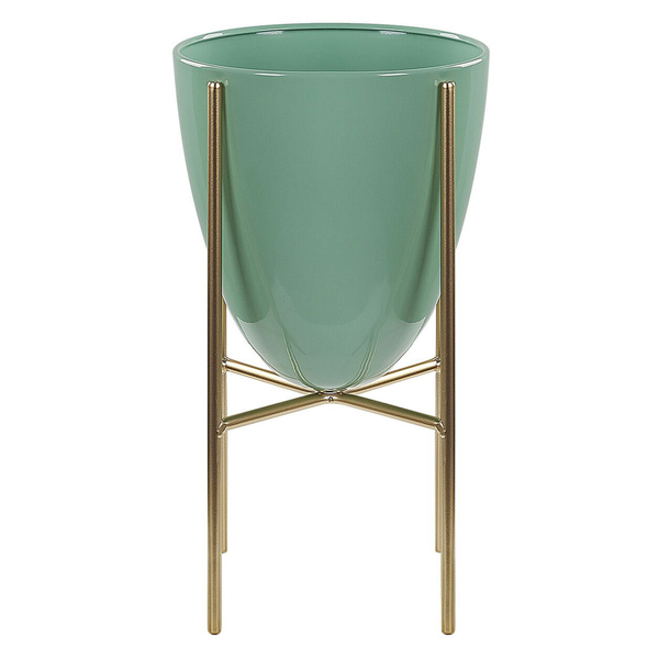 Blumentopf mit Beinen LEFKI Metall 16 cm Mintgrün