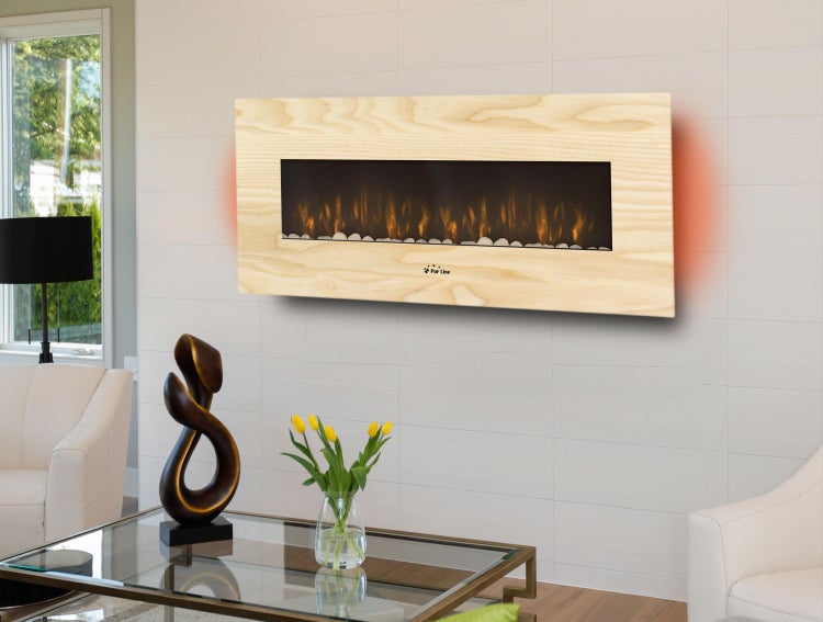 Purline Elektrokamin mit Holzdekor, Abmessungen 140 x 56 x 11 cm