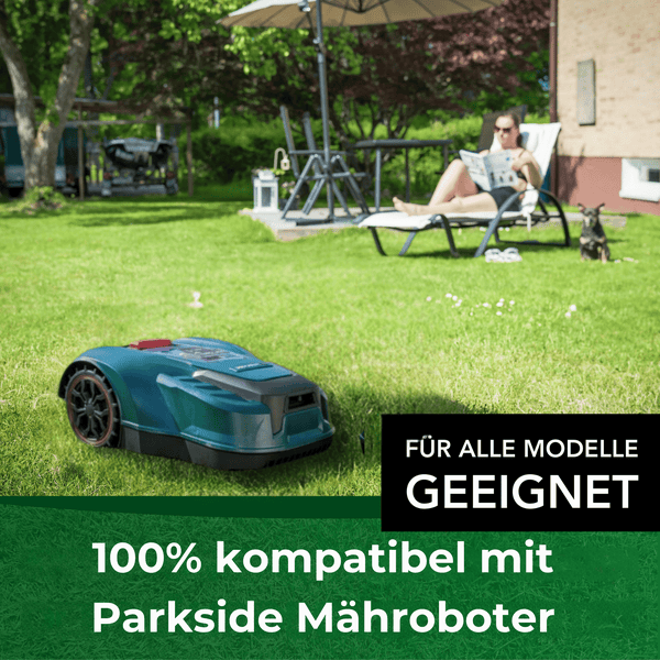 Genisys Edelstahl Messer Klingen kompatibel für PARKSIDE Smart Mähroboter PMRA PMRDA - LongLife - 1-Loch bruchsicher [DIN EN 50636 geprüft] - mit Schrauben 18 Stück