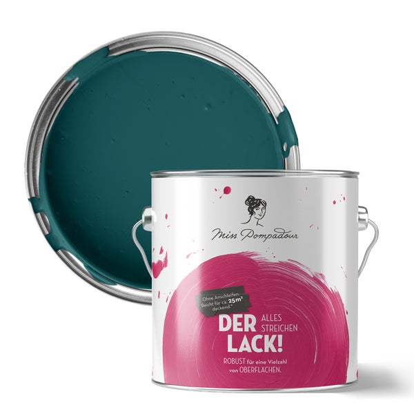 Geöffneter Farbeimer mit Miss Pompadour Lackfarbe