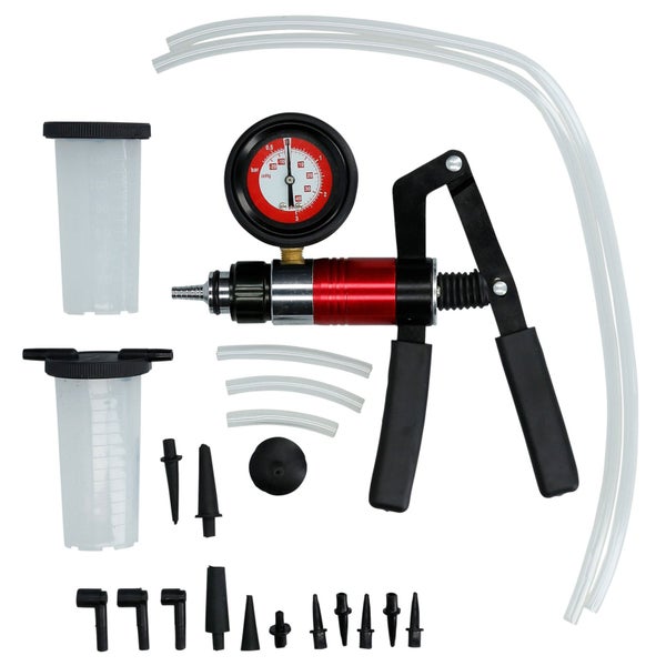 Bremsenentlüftungsgerät Set im blauen Kunststoffkoffer