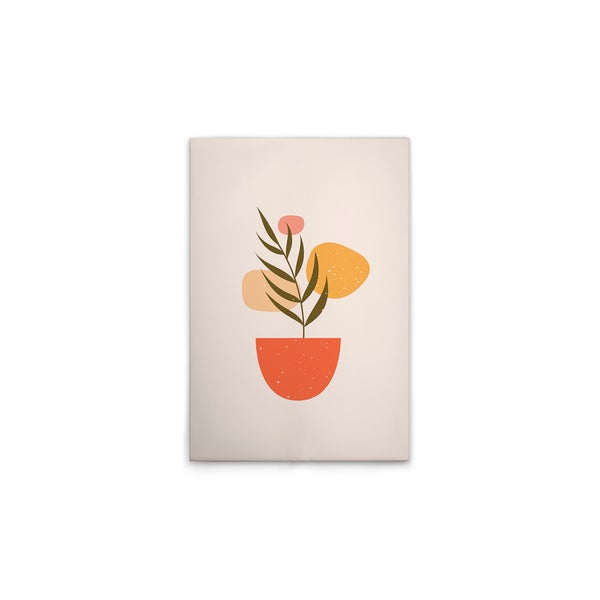 Illustration einer Pflanze in einem Topf auf Leinwand