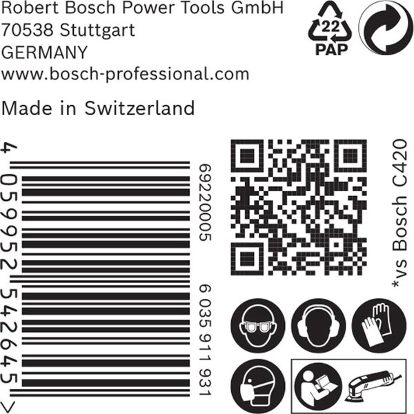 Schleifpapier der Körnung 310 und 350 von Bosch Expert