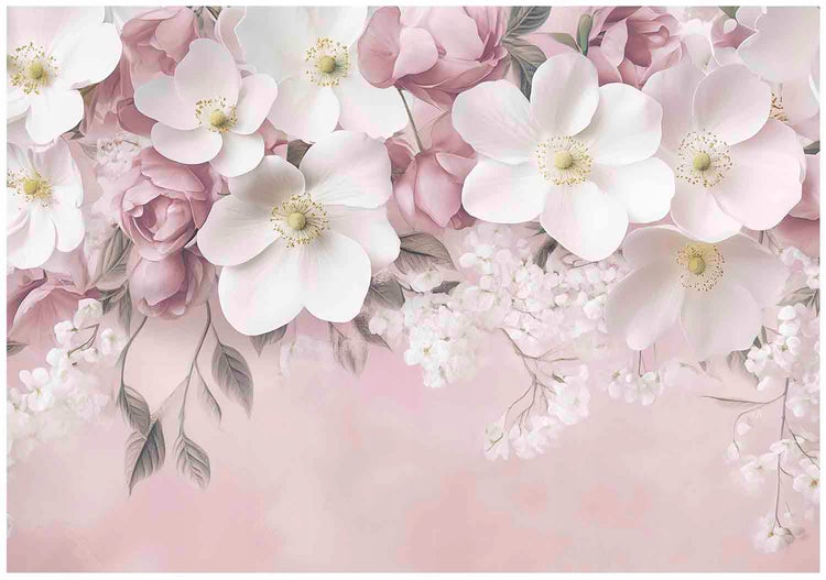 Fototapete Blumen Rosen Schlafzimmer Vliestapete 350x250 cm