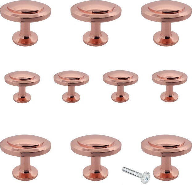 Schrankknopf / Möbelknopf Memphis 32 mm Rose 10 Stück