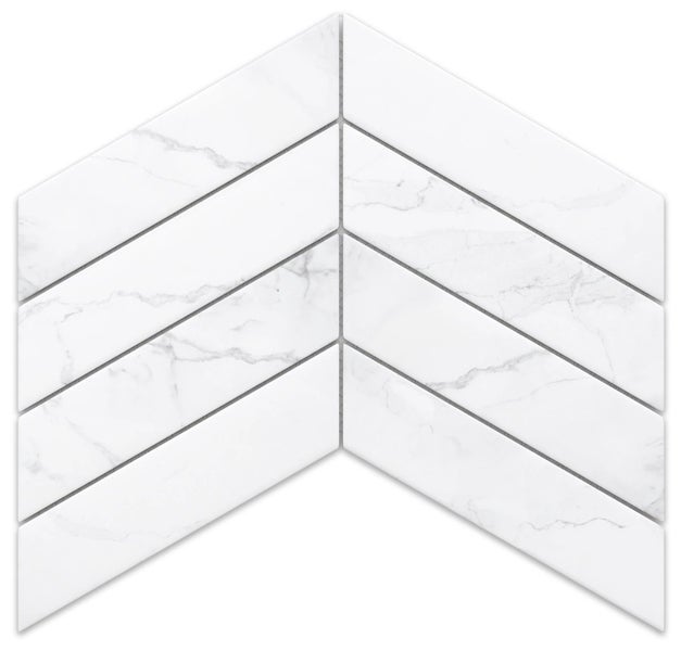 Keramikmosaik auf Netz für Bad oder Küche 31.6cm x 21.5cm - Marble spruce