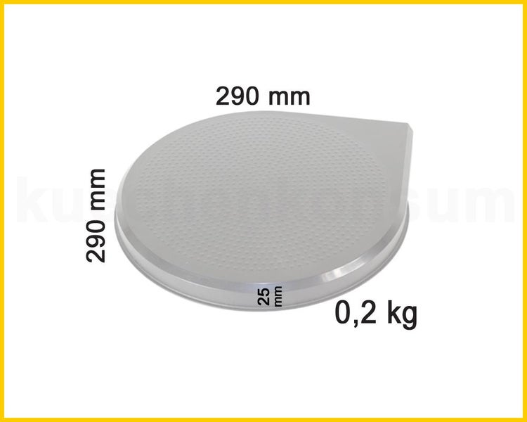 Runde Abdeckung für Duschelemente, Maße 290 Millimeter mal 290 Millimeter, Höhe 25 Millimeter, Gewicht 0,2 Kilogramm.