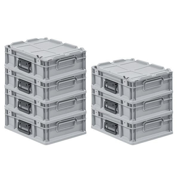 PROREGAL SuperSparSet 7 x Eurobox NextGen Portable HxBxT 13,5 x 30 x 40 cm 11 Liter Eurobehälter Transportbox Transportbehälter Stapelbehälter