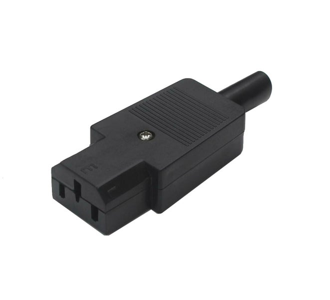 Schwarze Kaltgerätestecker Kupplung für Netzkabel