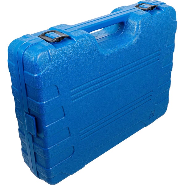 Blauer Werkzeugkoffer aus Kunststoff mit Tragegriff