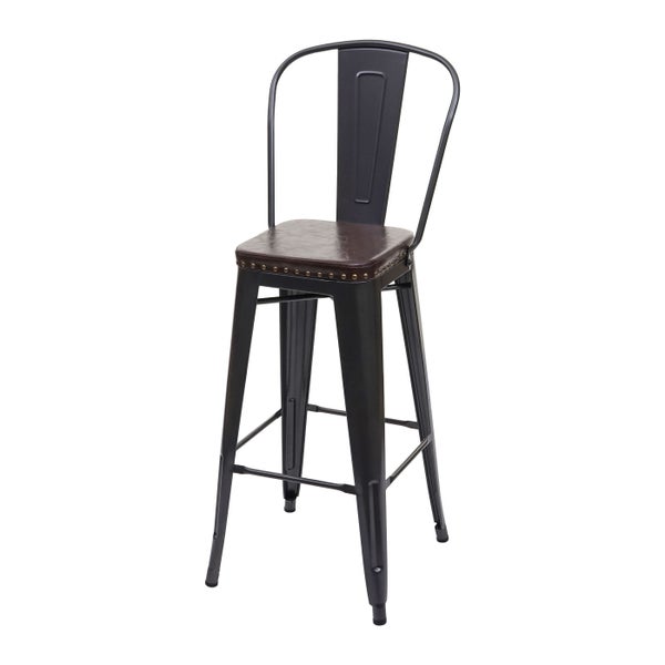 Barhocker aus Metall mit Sitzfläche