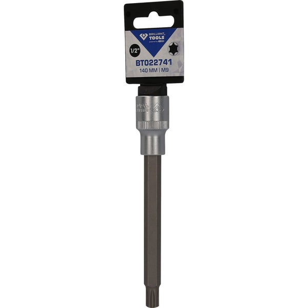 BRILLIANT TOOLS 1/2 RIBE-Bit-Stecknuss 140 mm lang M9 - BT022741