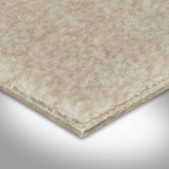 Teppichboden Auslegware mit Velours Oberfläche in Creme Beige 400 cm Breite (Meterware)