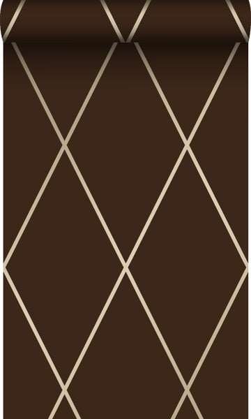 Origin Wallcoverings Tapete Karomuster Braun und Bronze - 53 cm x 10,05 m - 345717