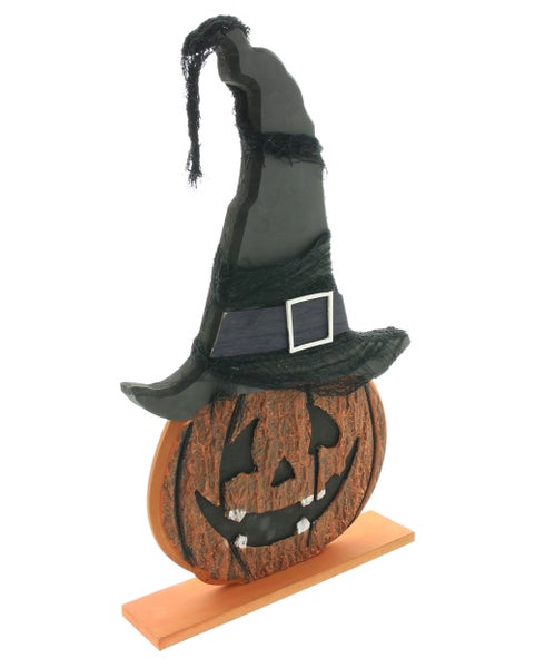 Halloween-Dekoration Kürbis mit Hexenhut