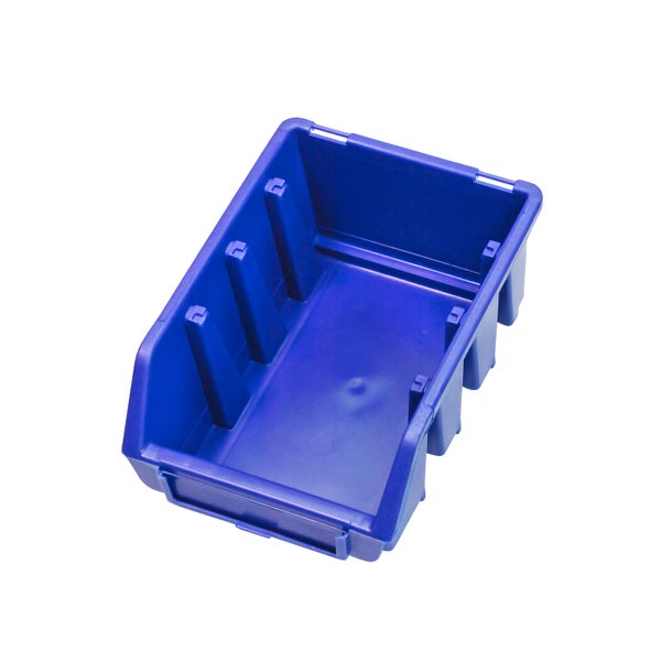 PROREGAL Sichtlagerbox 2 | HxBxT 7,5x11,6x16,1cm | Polypropylen | Blau
