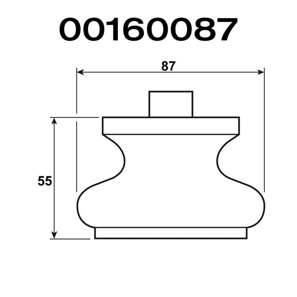 Technische Zeichnung einer Möbelbeinkonstruktion mit Maßangaben