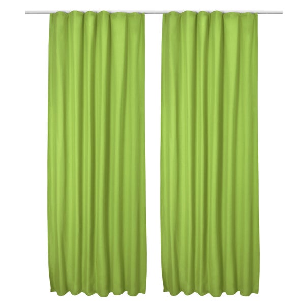 Beautissu Amelie TK Vorhang mit Kräuselband 140x245cm Grün (2tlg)