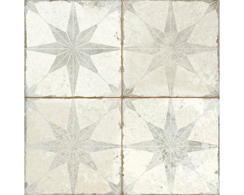 Wand- und Bodenfliese FS Star white 45x45cm