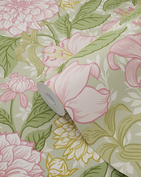 Rolle florale Tapete mit Blumenmuster