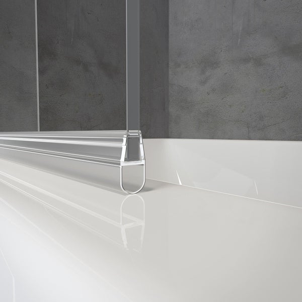Badewannenaufsatz, 1-teilig, rahmenlos, , 69,5 x 130 cm
