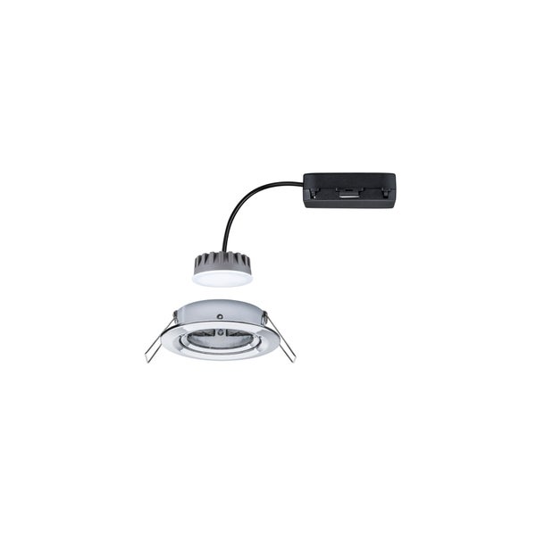 LED Einbauleuchte Nova Plus Coin Einzelleuchte schwenkbar rund 84mm 50° Coin 6W 470lm 230V dimmbar 2700K Chrom