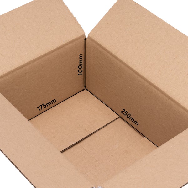 25 Faltkartons 250 x 175 x 100 mm, 1 wellige Kartonverpackungen KK 24