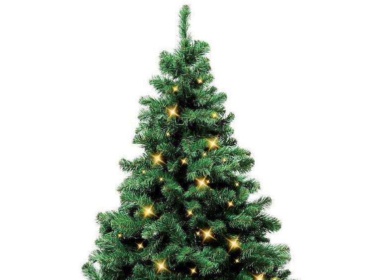 LAALU Weihnachtsbaum künstliche grüne Tanne Narnia 210 cm mit SMART LED LIGHTING mit Ständer