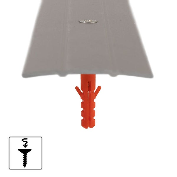 FLOORDIREKT Übergangsprofil - Übergang zwischen Bodenbelägen - Breite: 38 mm - Edelstahl-matt - Vorgebohrt - 100 cm