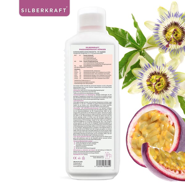 SILBERKRAFT Passionsfrucht Dünger – Für Maracuja & Passionsblume – 1 Liter