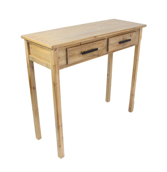 FRANK FLECHTWAREN | Konsolentisch Natur, HOLZ, MDF, 90 x 34 x 82 cm, KD