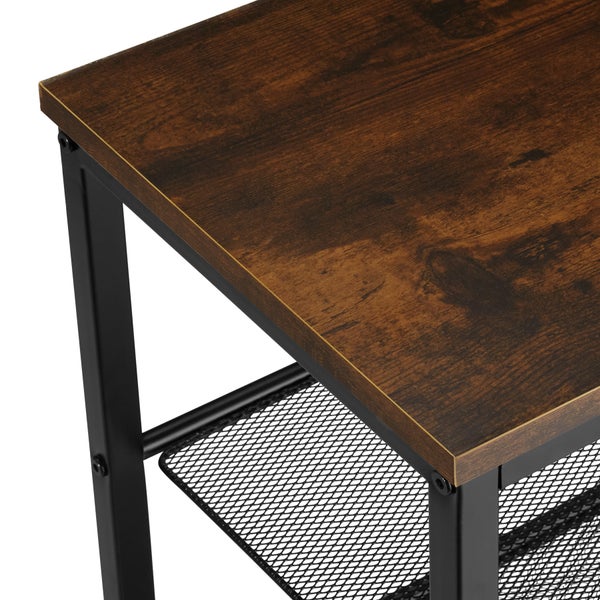 Schuhregal tectake Newport 80,5 x 30,5 x 72,5 cm Industrial Style Industrial Holz dunkel, rustikal