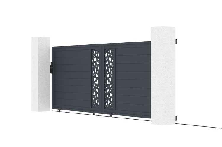 Schiebetor aus Aluminium 4m SUNNY 400C140 Grau