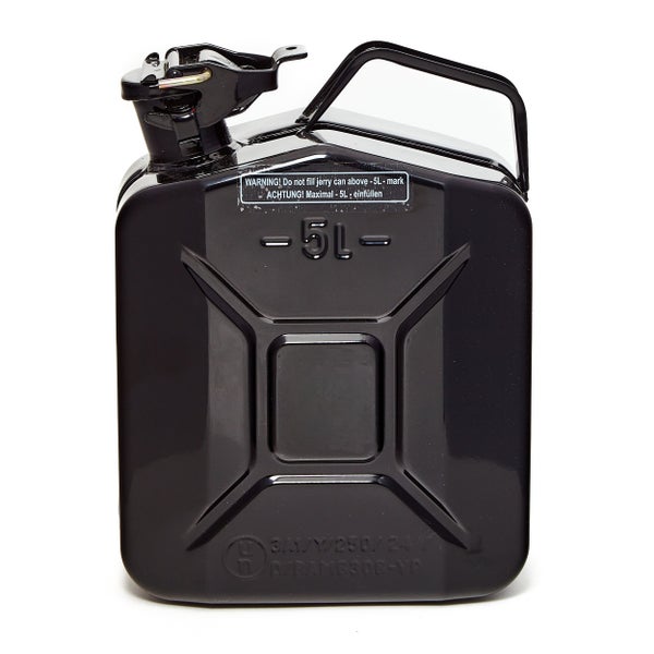 BW® Kraftstoffkanister Metall Benzinkanister 3x 5 Liter - Schwarz - RAL 9005 - TÜV-geprüft und UN-Zulassung - Made in Europe