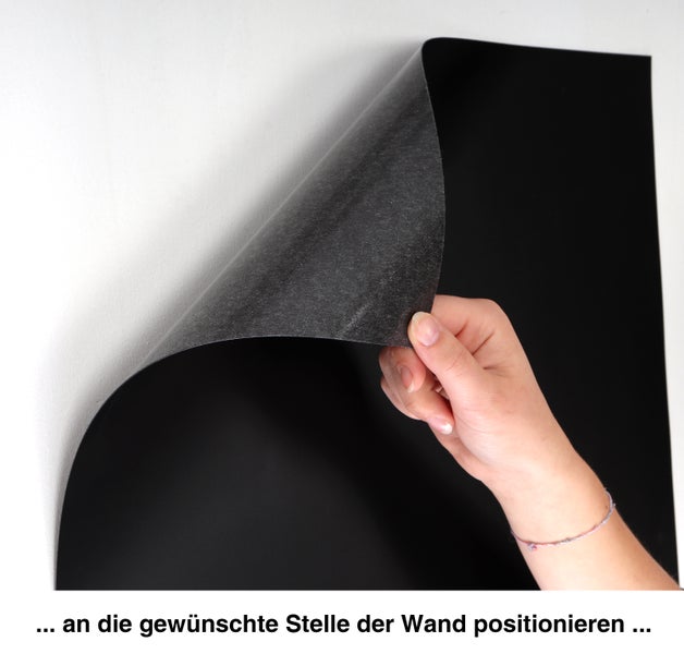 Magnetisch und selbstklebend - Vinyl- Kreidefolie | Magnettafel | Selbstklebende magnetische Tafelfolie grau 50x70cm