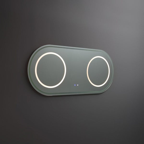 Ovaler Spiegel 180x80 mit LED-Beleuchtung und Touch Sensor