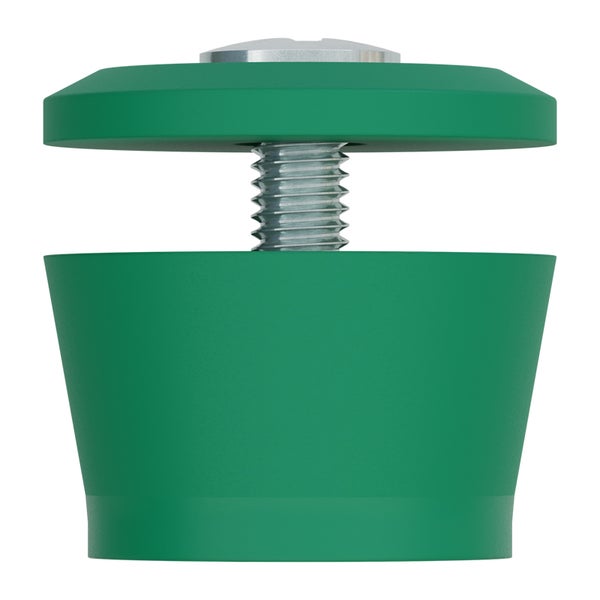 Grüner Schraubstopfen zur Befestigung