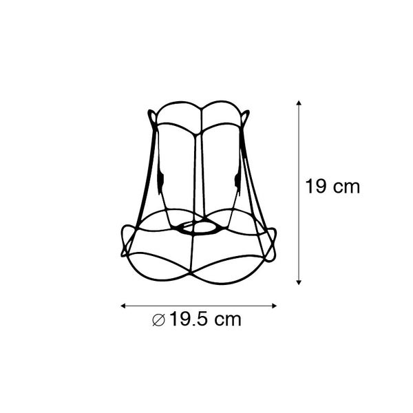 Lampenschirm aus Metall schwarz 20/19 - Granny Frame
