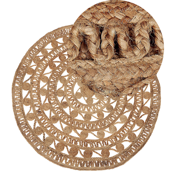 Teppich KERER Beige ø 140 cm Jute