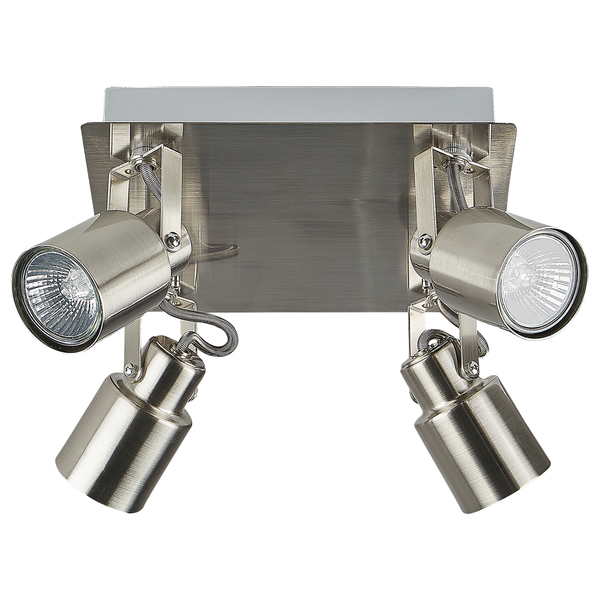 Strahler 4-flammig BONTE verstellbar Metall Silber